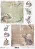 papel de arroz decoupage animales, liebres*Reispapier Decoupage Tiere, Hasen*рисовая бумага, декупаж, зайцы
